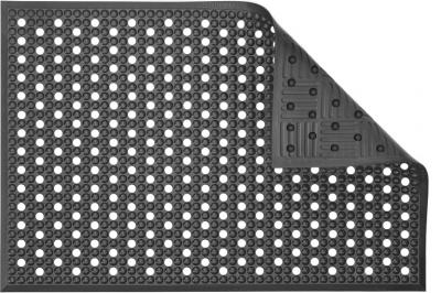 ESD Anti-Fatigue Floor Mat with Holes | EFB Complete Bubble ESD | Fire-Retardant | Grey | 60 x 120 cm | Grounding Cord + Snap (15')
